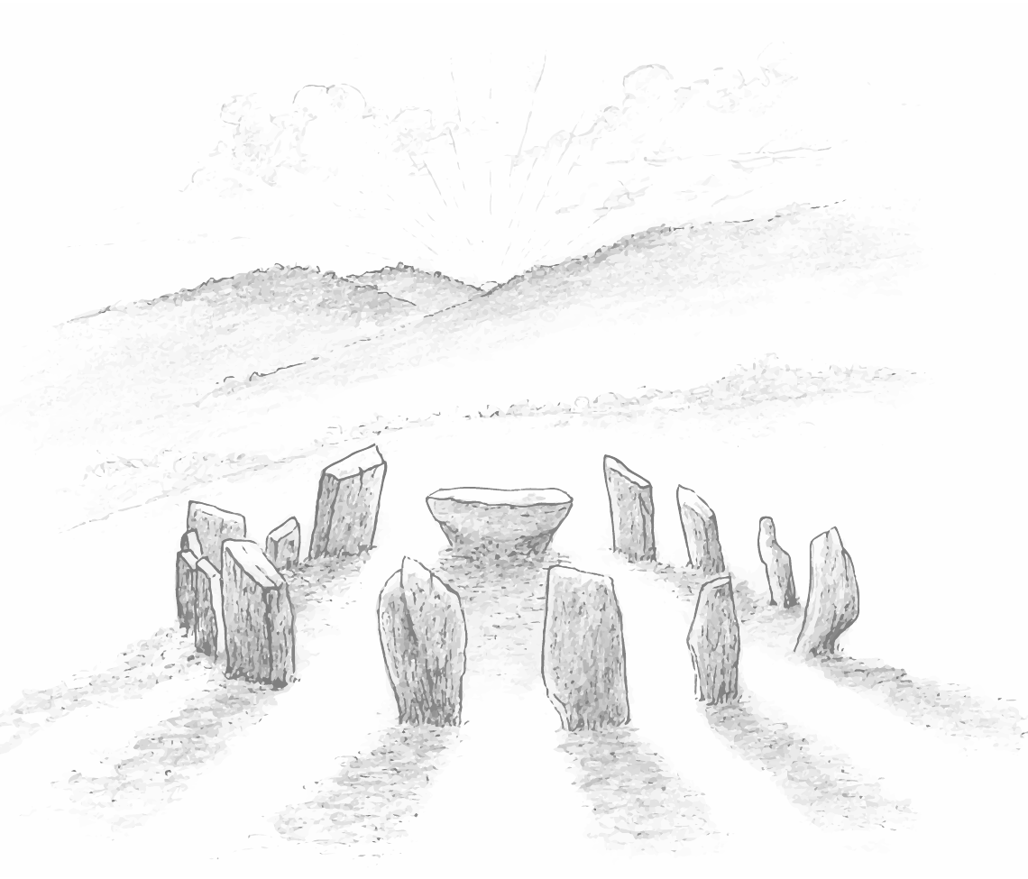 Stone circle drawing